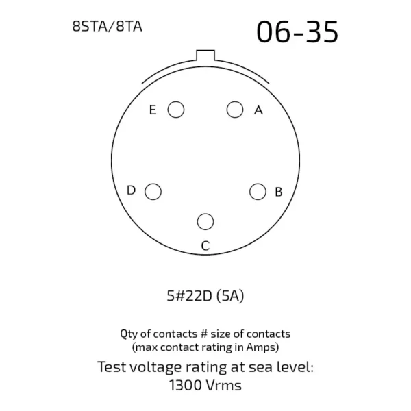 Souriau 8STA0-06-35SN Connector