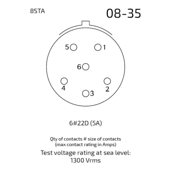 Souriau 8STA0-08-35SA Connector