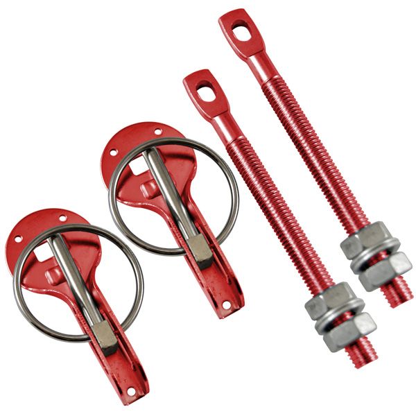 Dakar aluminium hood fasteners Red