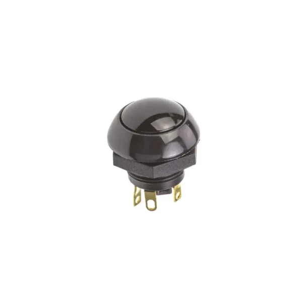 Sealed-Flush-Dome-Momentary-Double-Pole-Pushbutton-Black OTTO Pushbutton 5A Flush Dome, Black