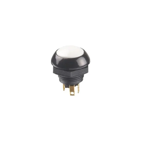 Sealed-Flush-Dome-Momentary-Double-Pole-Pushbutton-White OTTO Pushbutton 5A Flush Dome, White